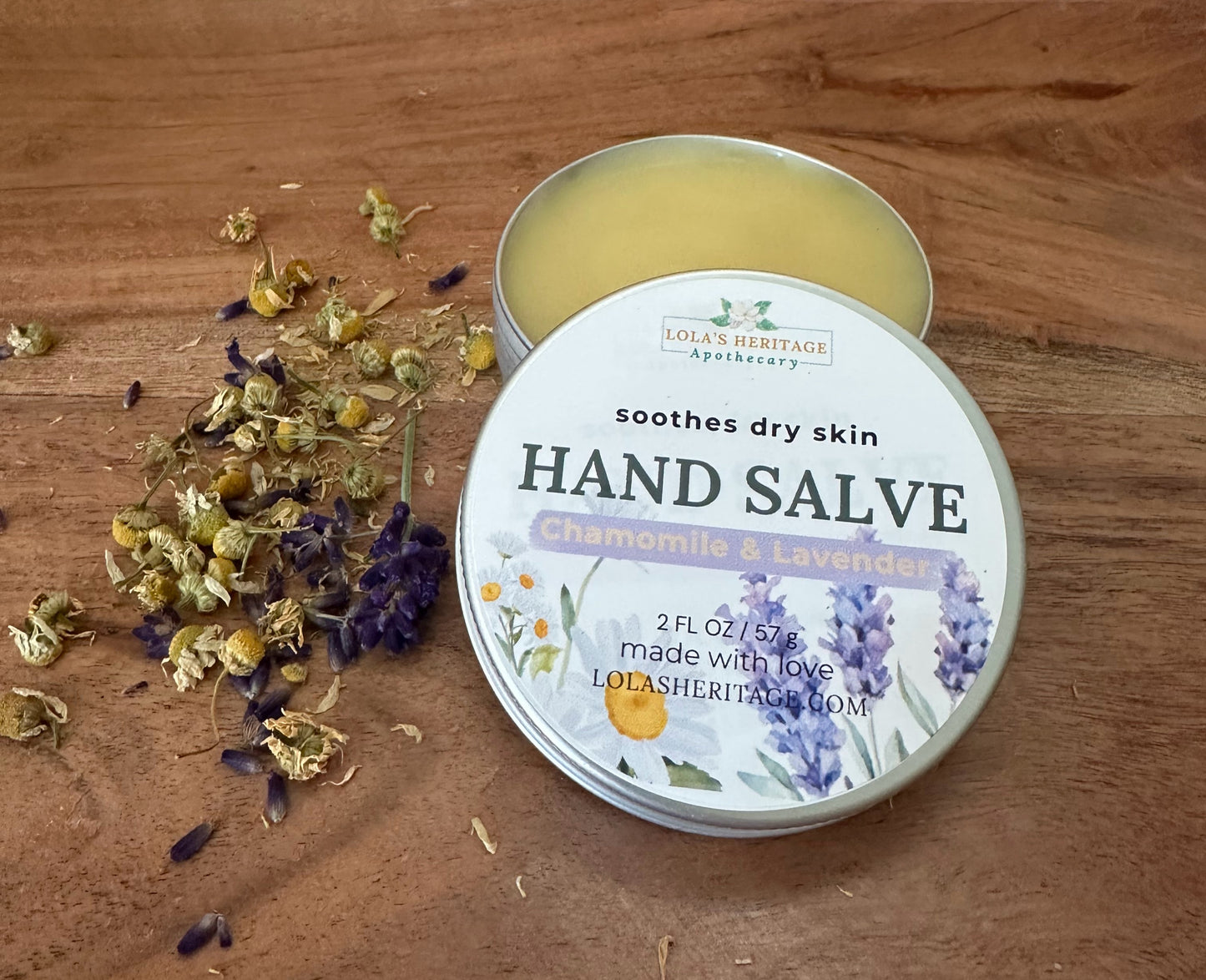 Natural Hand Salve Chamomile & Lavender