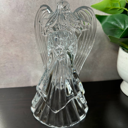 DE Plomb USA Lead Crystal Angel Candle Holders set of 2