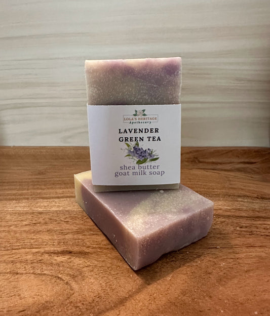 Artisan Shea Butter Goat  Milk Soap Lavender Green Tea