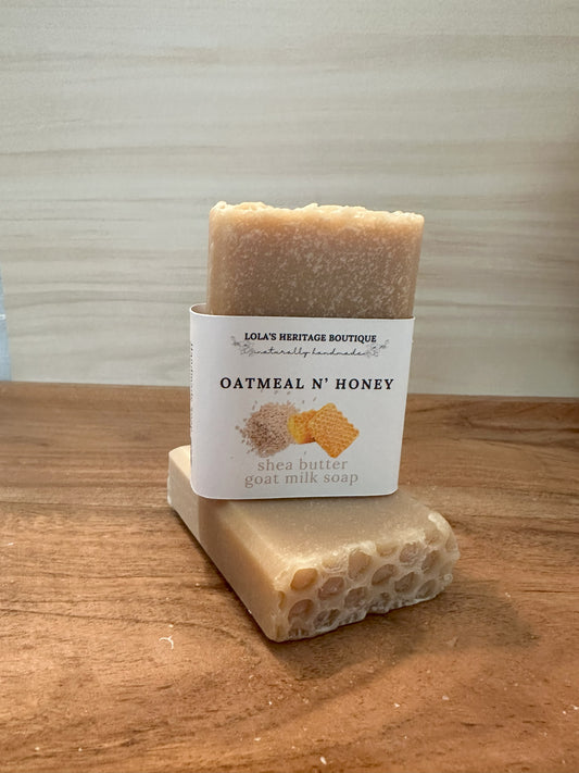 Artisan Shea Butter Goat Milk Soap Oatmeal & Honey